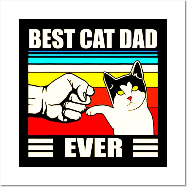 Best Cat Dad Ever Wall Art by hopeakorentoart